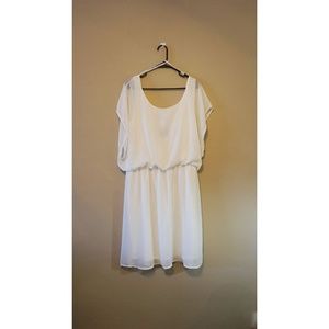 *NWT* White Mid Length Chiffon Dress